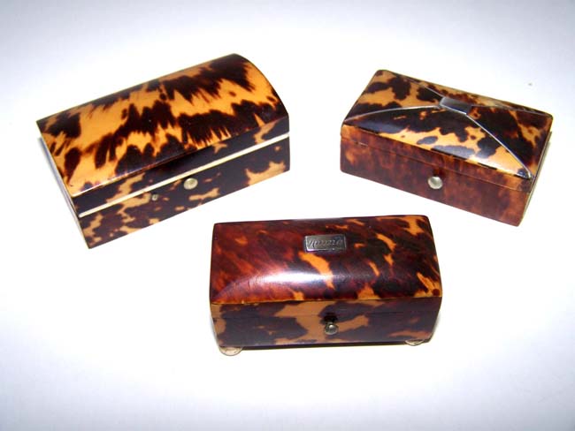 A Group of three early 19th century Tortoiseshell Boxes